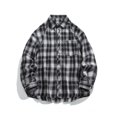 thumbnail image 1 of M-5X Plus Size Shirts for Men with Pocket Big & Tall Long Sleeve Tshirts Shirt Button-Down Collared Casual Plaid Printed Office Work Shackets Tops, 1 of 8