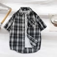 thumbnail image 1 of M-5X Plus Size Shirts for Men with Pocket Short Sleeve Big & Tall T-Shirts Button-Down Collared Mens Casual Plaid Printed Going-Out Tees Tops, 1 of 4