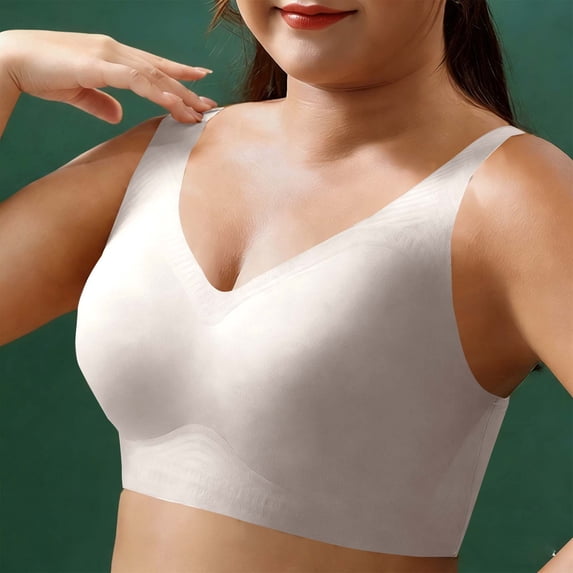 M-5X Plus Size Sports Bras for Women Wireless Push Up Tshirt Bralettes Womens Pullover Full-Coverage Support Yoga Underwear Bra