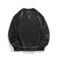 thumbnail image 1 of M-5X Plus Size Sweatshirts for Men with Pocket Long Sleeve Crewneck Shirts Mens Casual Solid Pullover Breathable Athletic Workout Sweatshirt Tops, 1 of 8