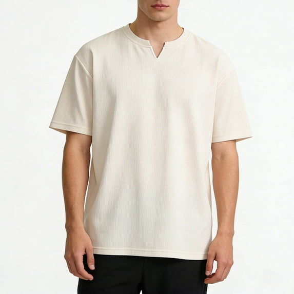 M-5X Plus Size T Shirts for Men Big & Tall Short Sleeve V Neck Tees Tops Mens Casual Solid Color Pullover Slim Basic Loungewear Workout Tshirts Shirt