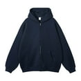 thumbnail image 1 of M-5XL Big and Tall Hoodies for Men with Zipper Up Plus Size Fleece Lined Sweatshirts Pockets Casual Solid Long Sleeve Warm Hooded Jackets, 1 of 3