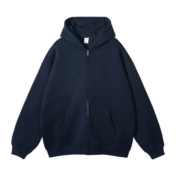 M-5XL Big and Tall Hoodies for Men with Zipper Up Plus Size Fleece Lined Sweatshirts Pockets Casual Solid Long Sleeve Warm Hooded Jackets