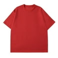 thumbnail image 1 of M-5XL Mens Waffleknit T Shirts Big & Tall Short Sleeve Crewneck Tees Tops Plus Size Casual Solid Comfort Pullover Basic Tshirts Shirt, 1 of 3