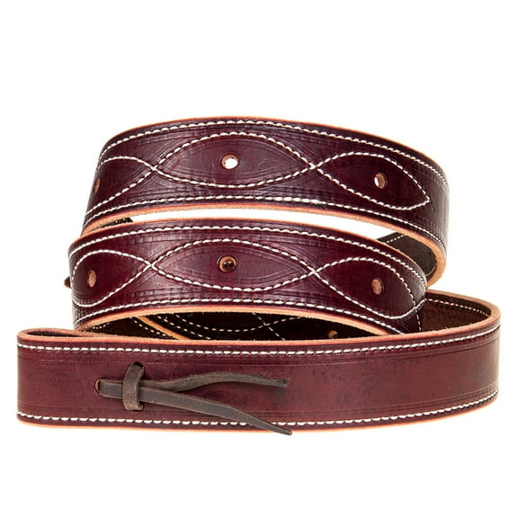 (M)6ft Premium Leather Double Stitch Cinch Strap(25)
