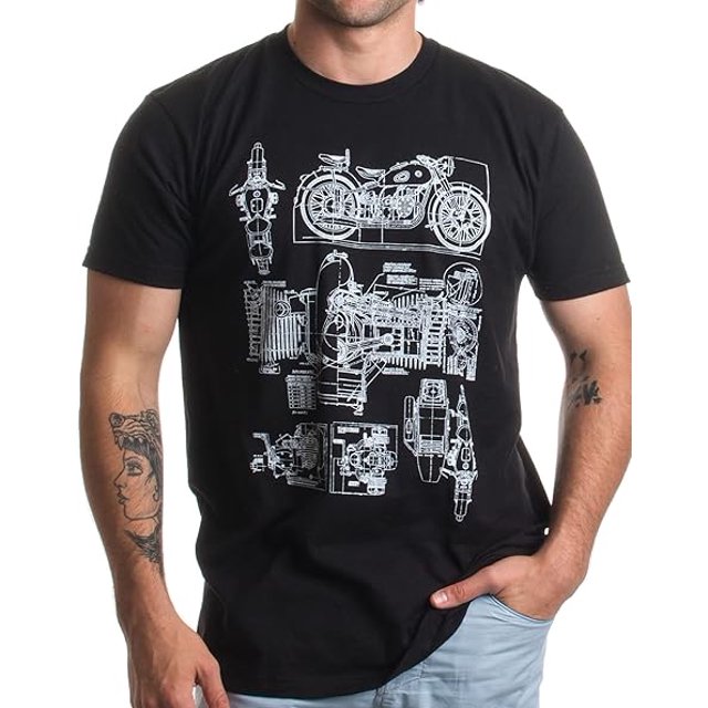 M72 Motorcycle Engine Blow Out Diagram Mechanic Schematic Art Unisex