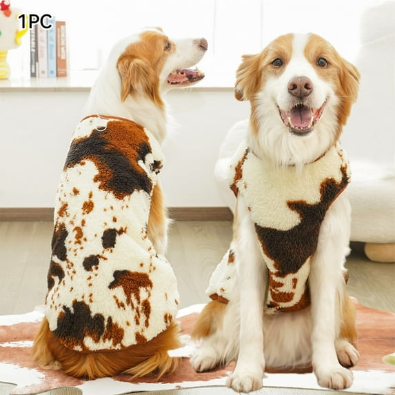 M-7XL Pet Warm Flannel Clothes Winter Dog Cat Coat Pet Clothes 5-35kg Bichon French Bulldog Clothes Pajamas,XL,Brown Yak