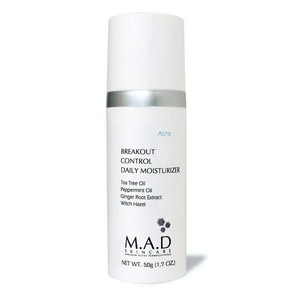 M.A.D Skincare Breakout Control Daily Moisturizer - For Acne Prone Skin 1.7 oz