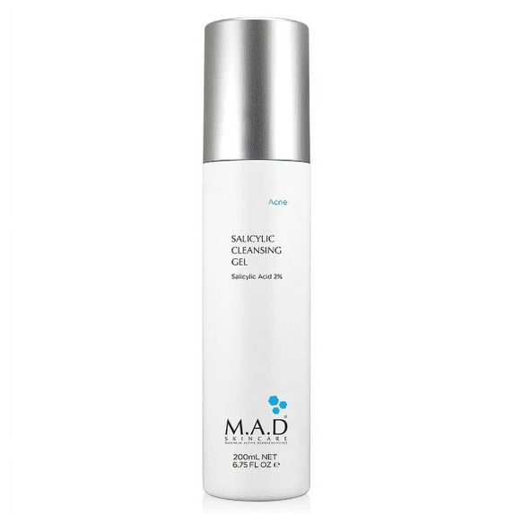 M.A.D Skincare Salicylic Cleansing Gel - Acne Facial Wash 6.75 oz.