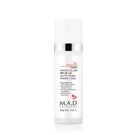 M.A.D Skincare Solor Protection Photo Guard SPF 50 Matte Finish Primer - Anti-Aging (Neutral)