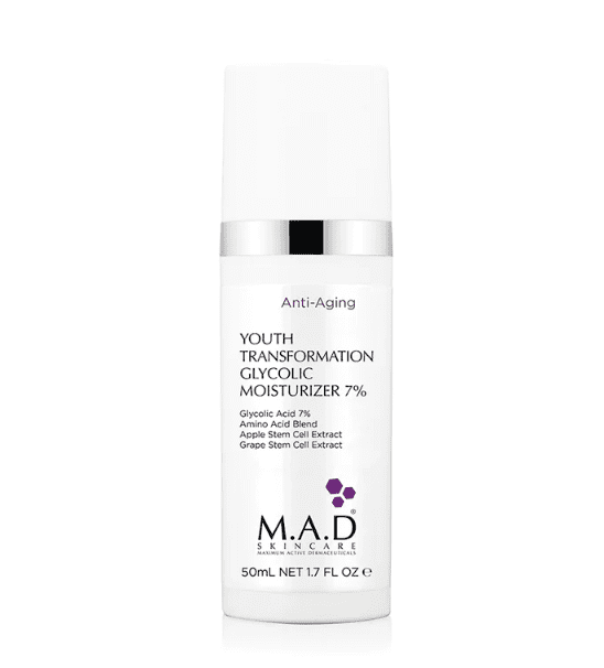 M.A.D. Skincare Youth Transformation Glycolic Moisturizer 7% 1.7 oz