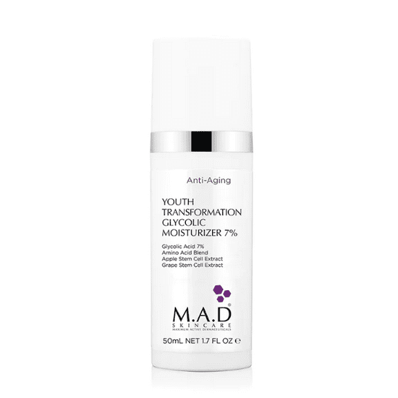 M.A.D. Skincare Youth Transformation Glycolic Moisturizer 7% 1.7 oz