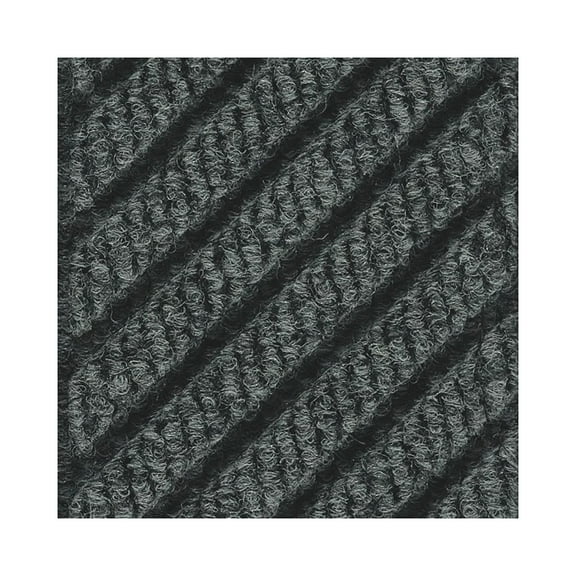 M + A Matting M+A Matting WaterHog Max Grand Diamond Mat + One End Universal Cleated 3' x 10' Black