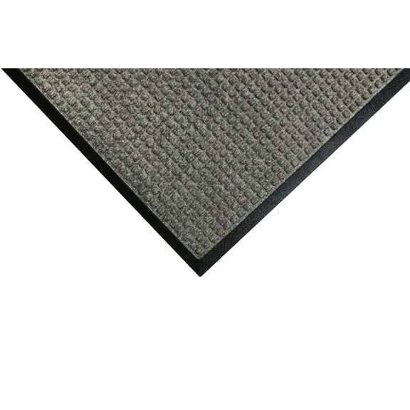 M + A Matting M+A Matting WaterHog Squares Classic Mat Universal Cleated 2' x 3' Medium Grey