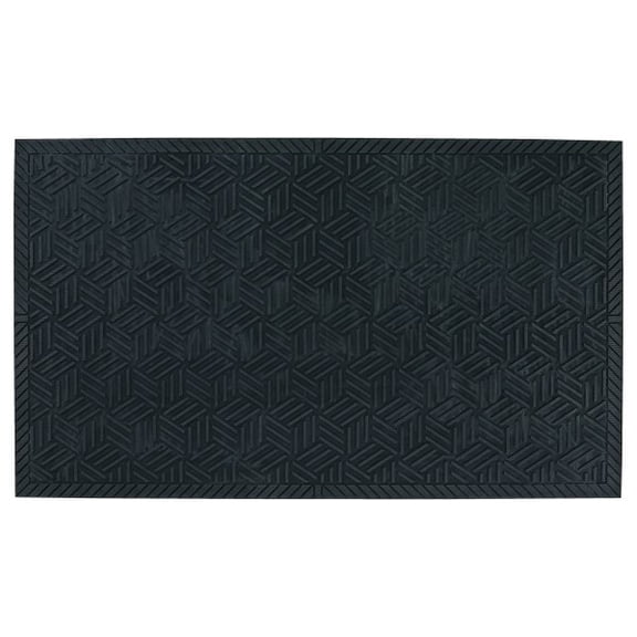M+A Matting SuperScrape Plus Floor Mat, 48" x 72", Black