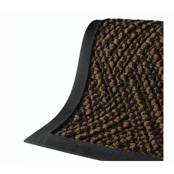 M+A Matting WaterHog Diamondcord Brown Polypropylene Floor Mat, 4' x 6', Cleated Backing