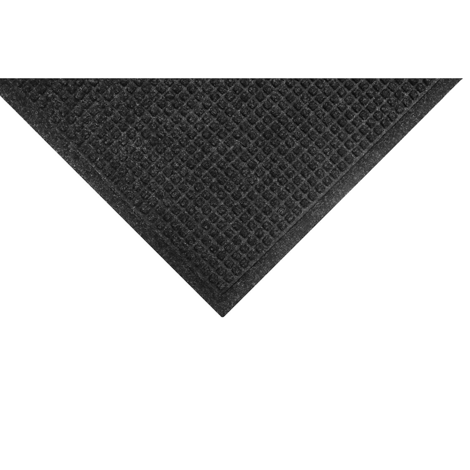 Charcoal Waffle Pattern Indoor/Outdoor Rubber Floor Mat, 6' x 8'