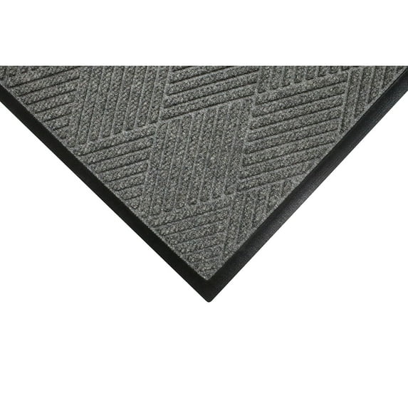 M+A Matting Waterhog Max Diamond Classic Floor Mat, 4'H x 6'W, Gray Ash