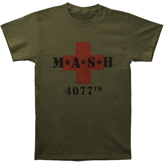 M*A*S*H Men's  MASH 4077th Slim Fit T-shirt Army
