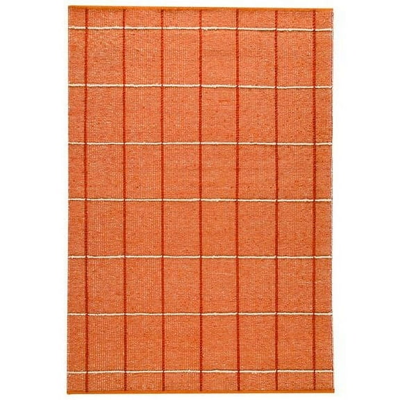 M.A. Trading Brooklyn Hand-Woven Orange/White Area Rug