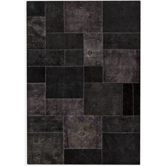 M.A. Trading MTVRENBLA071091 94 x 10 Hand Knotted Contemporary Rug - Black