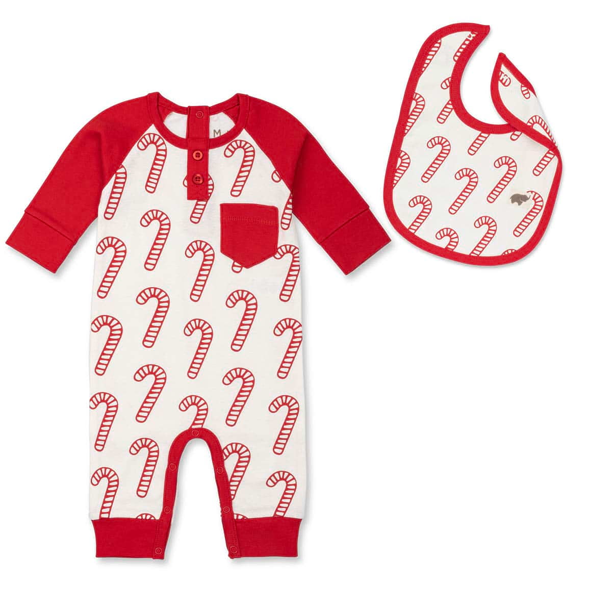 M+A by Monica + Andy Baby Organic Cotton Holiday Christmas Henley