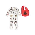 thumbnail image 1 of M+A by Monica + Andy Gender Neutral Baby Christmas Organic Cotton One Piece Pajamas and Bib Set, 2-Piece, Sizes 0M-24M, 1 of 3