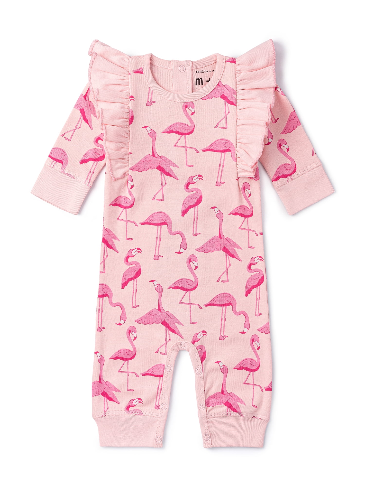 M+A by Monica + Andy, Organic Cotton Double Ruffle Romper, Sizes Newborn - 18-24 Months
