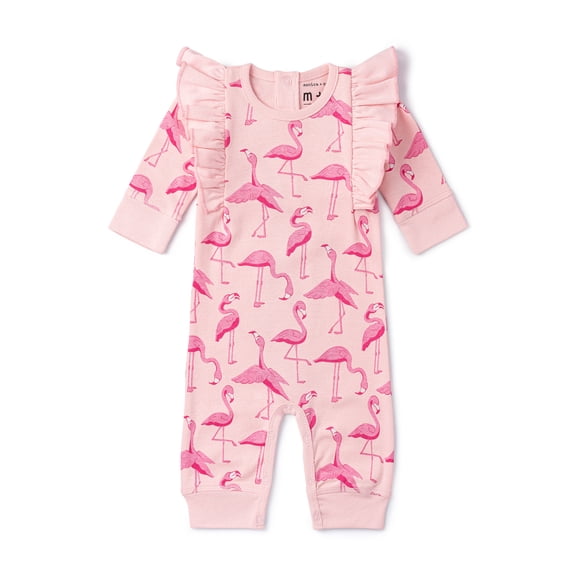 M+A by Monica + Andy, Organic Cotton Double Ruffle Romper, Sizes Newborn - 18-24 Months