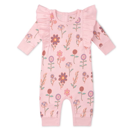 M+A by Monica + Andy, Organic Cotton Double Ruffle Romper, Sizes Newborn - 18-24 Months