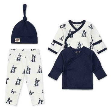 M+A by Monica + Andy Organic Cotton Gender Neutral Baby Welcome Home Cuddle Box, Sizes Preemie - 3 Months