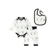 thumbnail image 1 of M+A by Monica + Andy Organic Cotton Gender Neutral Halloween First Moves Bodysuit + Groove Pant + Bib Set, Sizes Newborn -24 Months, 1 of 8