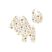 M+A by Monica + Andy Organic Cotton Gender Neutral Halloween First Moves Bodysuit + Groove Pant + Bib Set, Sizes Newborn -24 Months