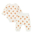 thumbnail image 1 of M+A by Monica + Andy Organic Cotton Gender Neutral First Moves Bodysuit + Groove Pant Set, Sizes Newborn -18 Months, 1 of 1