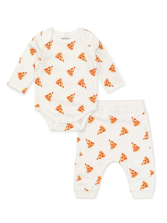 Organic Cotton Gender Neutral First Moves Bodysuit + Groove Pant Set, Sizes Newborn -24 Months
