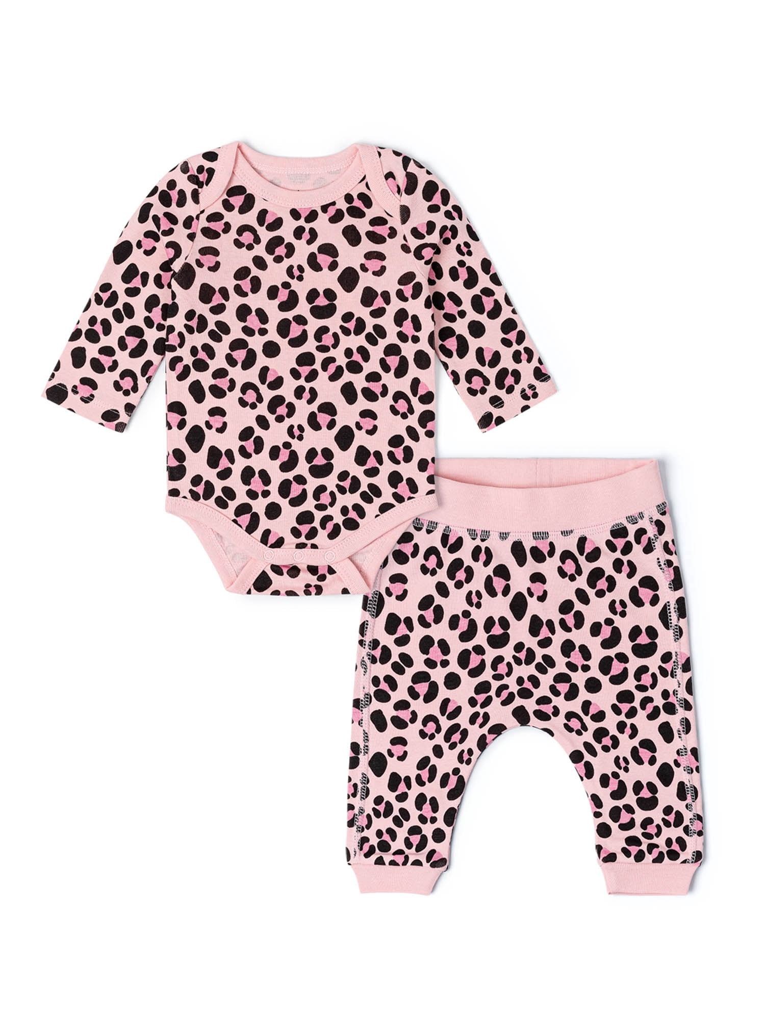 Monica + Andy Organic Cotton Gender Neutral First Moves Bodysuit + Groove Pant Set, Sizes Newborn -24 Months