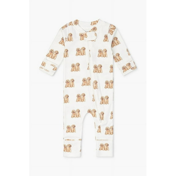 M+A by Monica + Andy Organic Cotton Gender Neutral Long Sleeve Baby One-Piece Coverall, Sizes Newborn - 12 Months