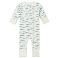 thumbnail image 1 of M+A by Monica + Andy Organic Cotton Gender Neutral Long Sleeve Baby One-Piece Pajama, Sizes Newborn - 24 Months, 1 of 4