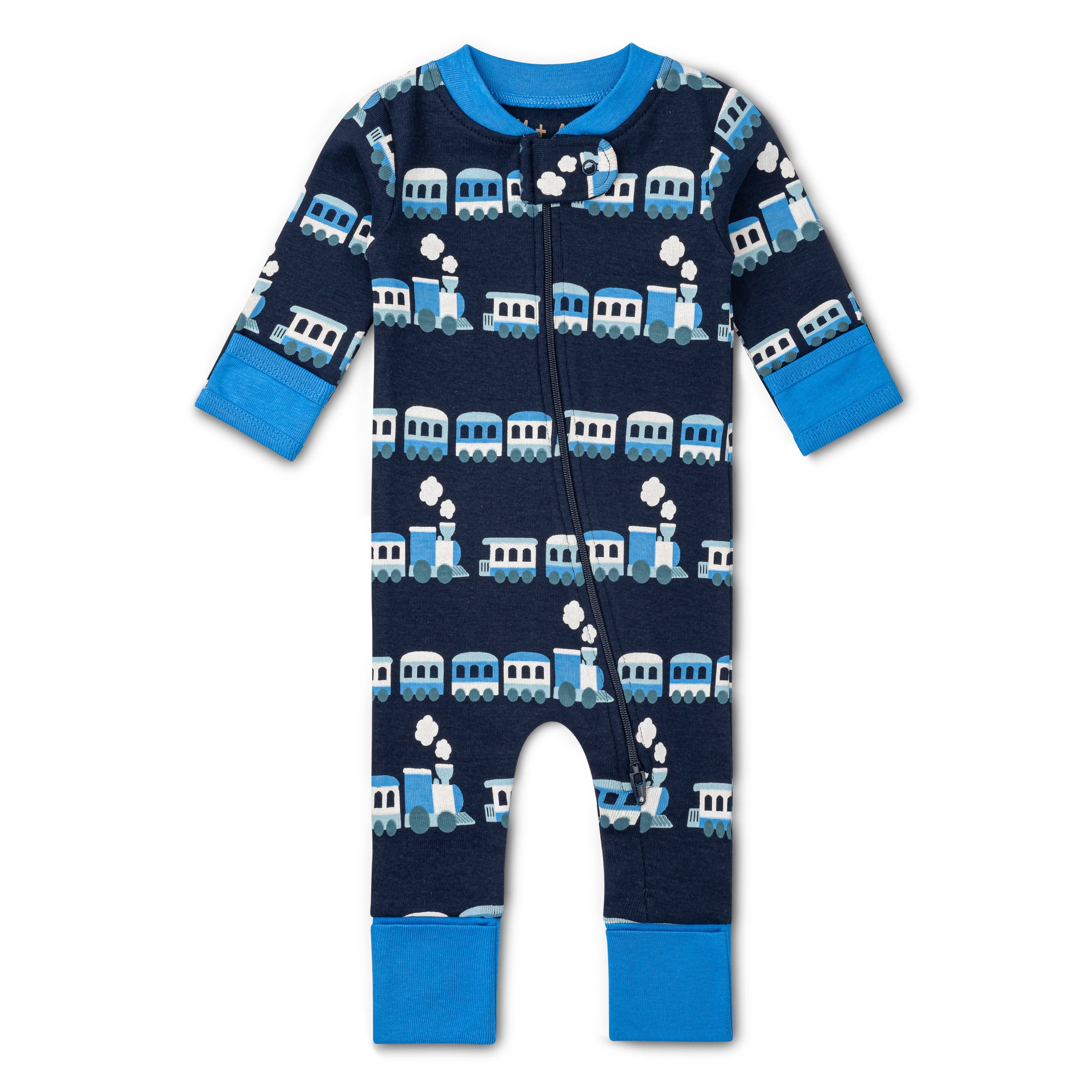 M+A by Monica + Andy Organic Cotton Gender Neutral Long Sleeve Baby One-Piece Pajama, Sizes Newborn - 24 Months