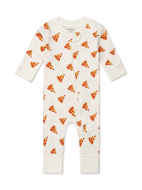 Organic Cotton Gender Neutral Long Sleeve Baby One-Piece Pajama, Sizes Newborn - 24 Months