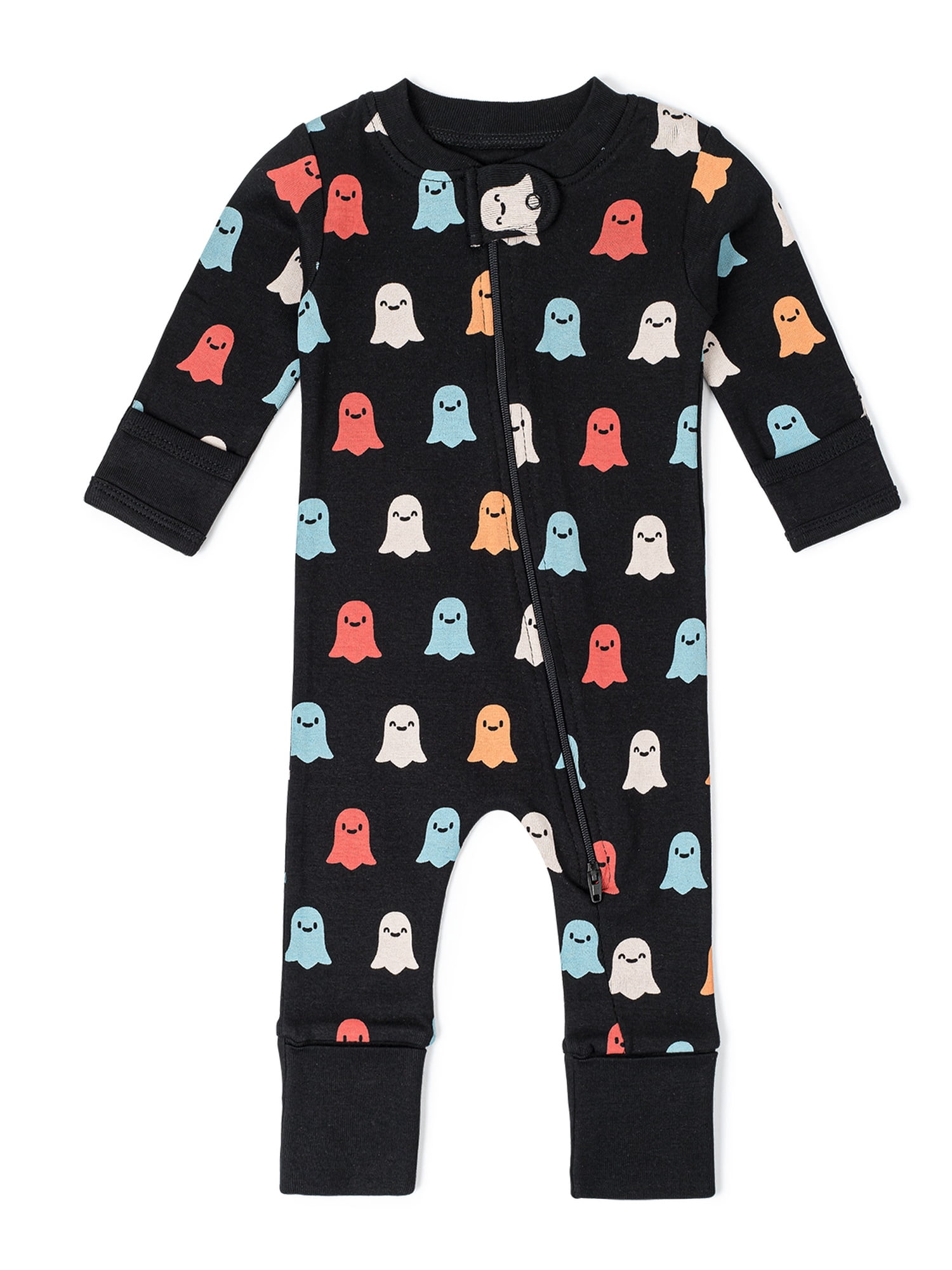 M+A by Monica + Andy Organic Cotton Gender Neutral Long Sleeve Baby One-Piece Pajama, Sizes Newborn - 24 Months