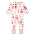thumbnail image 1 of M+A by Monica + Andy Organic Cotton Gender Neutral Long Sleeve Baby One-Piece Pajama, Sizes Newborn - 24 Months, 1 of 3