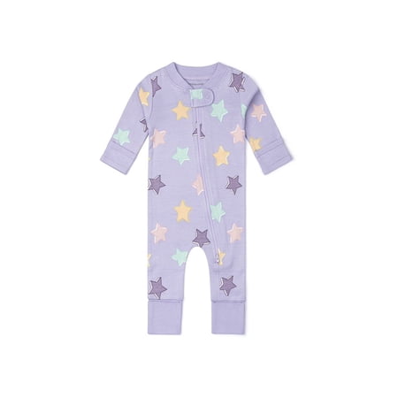 M+A by Monica + Andy Organic Cotton Long Sleeve One-Piece Coverall, Newborn to 18-24 Months