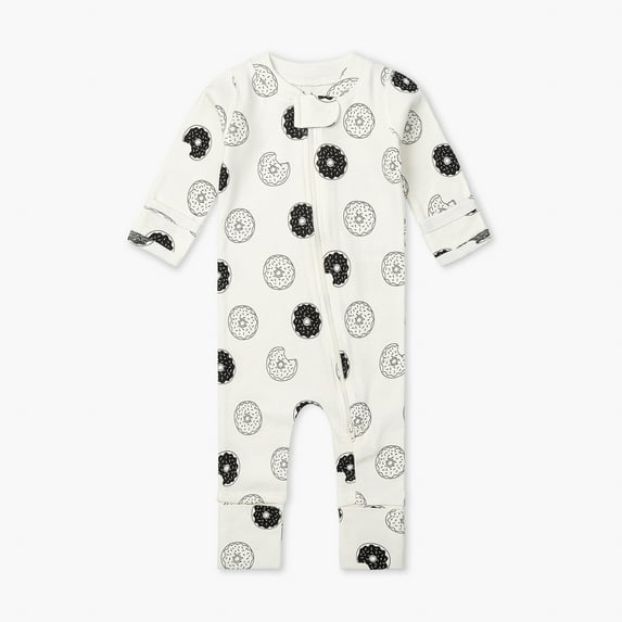 M+A by Monica + Andy Organic Cotton Long Sleeve Baby One-Piece Coverall, Sizes Preemie - 9 Months