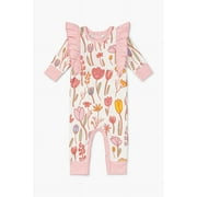 M+A by Monica + Andy Organic Cotton Long Sleeve Double Ruffle Romper, Sizes Newborn - 9 Months