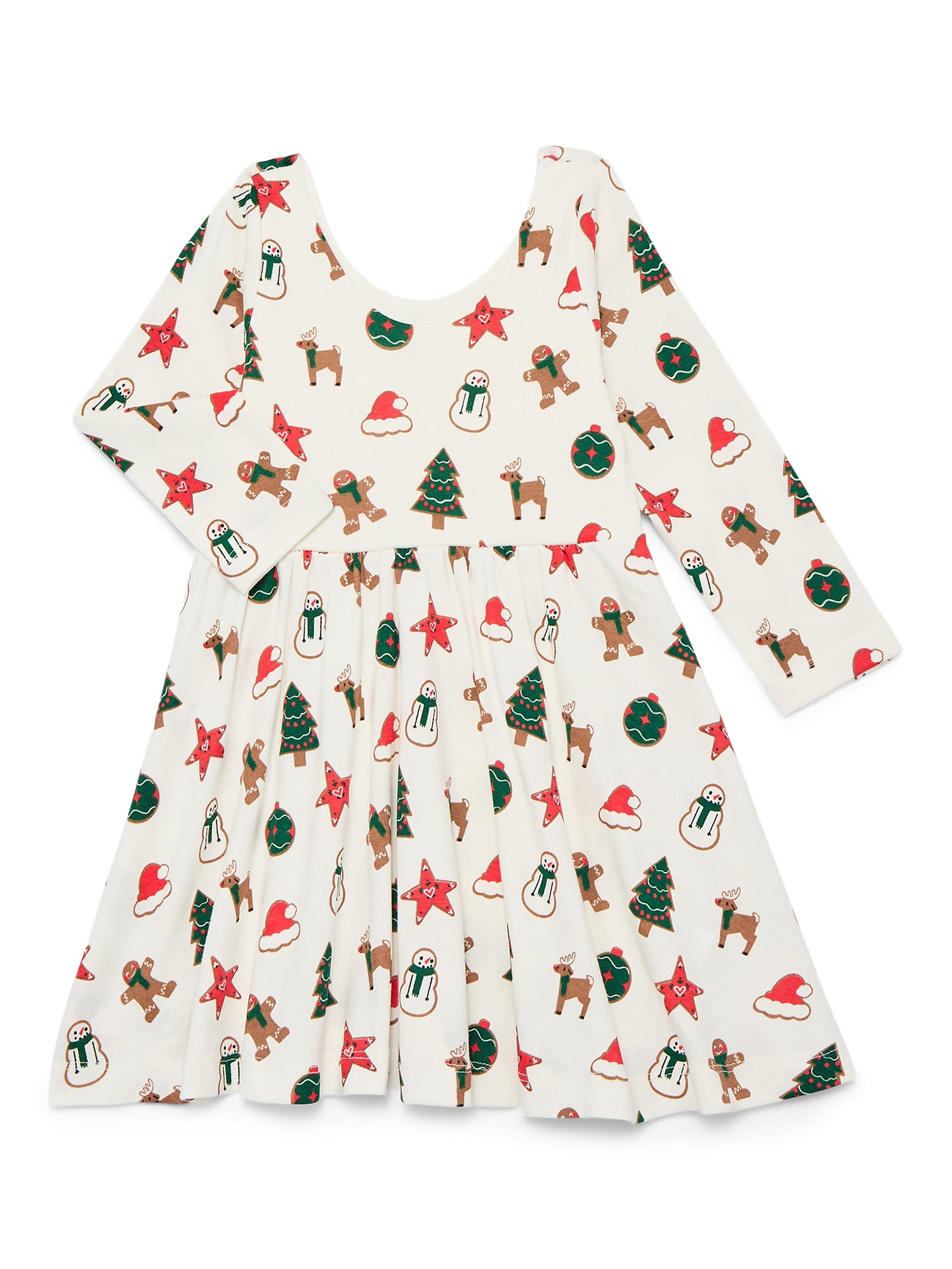 M+A by Monica + Andy Organic Cotton Long Sleeve Let's Dance Dress, Sizes 12-18M-5T