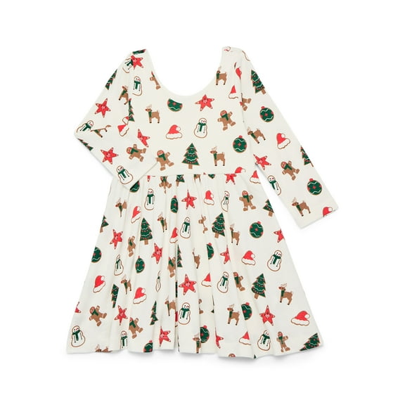 M A by Monica   Andy Organic Cotton Long Sleeve Let's Dance Dress, Sizes 12-18M-5T