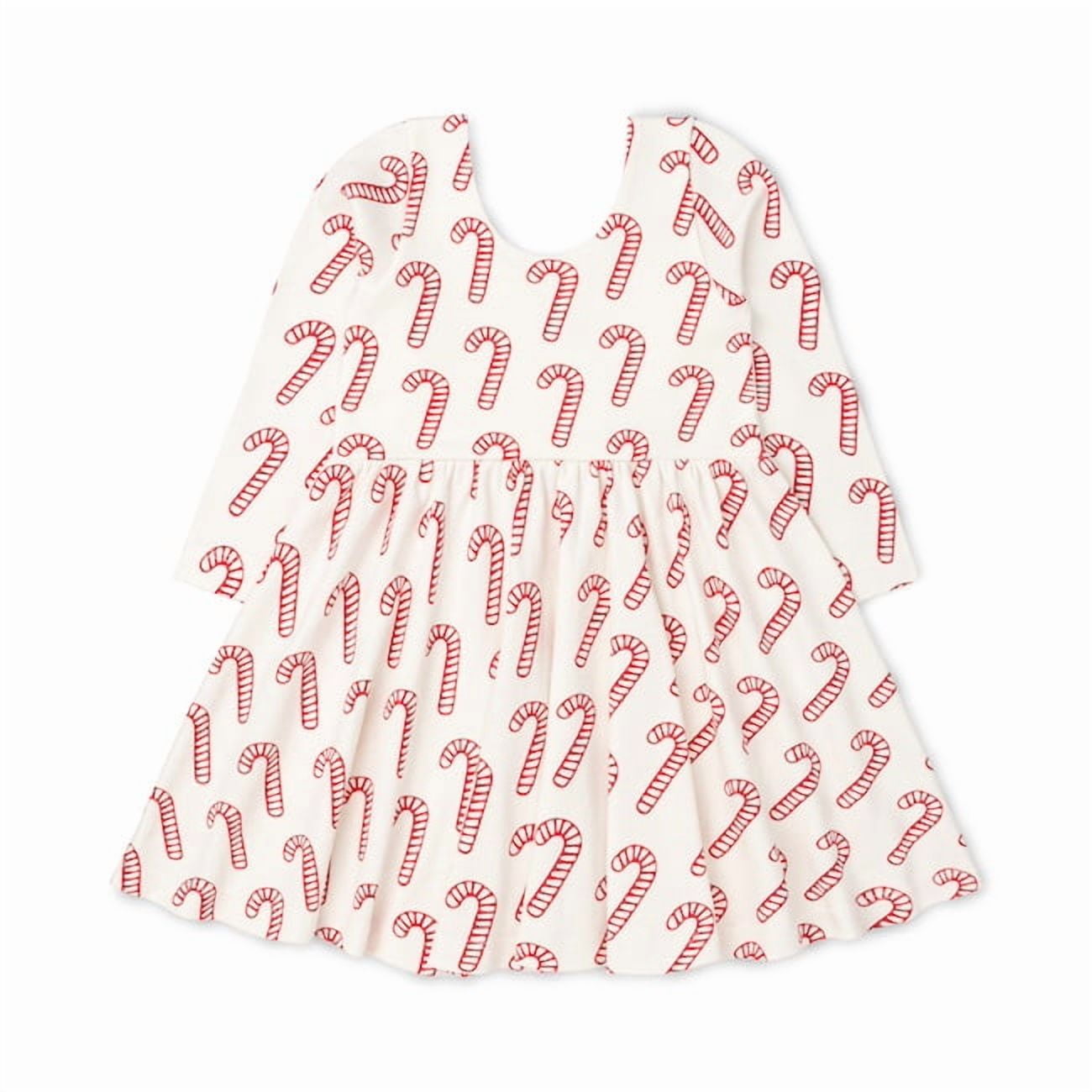 M+A by Monica + Andy Organic Cotton Long Sleeve Let's Dance Dress, Sizes 12-18M-5T