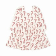 M+A by Monica + Andy Organic Cotton Long Sleeve Let's Dance Dress, Sizes 12-18M-5T