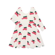M+A by Monica + Andy Organic Cotton Long Sleeve Let's Dance Dress, Sizes 12-18M-5T